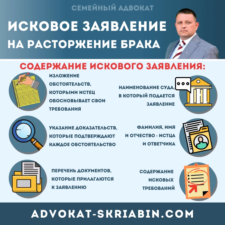 Исковое заявление на развод ⚖️ Семейный адвокат Скрябин Исковое заявление на расторжение брака — помощь семейного адвоката