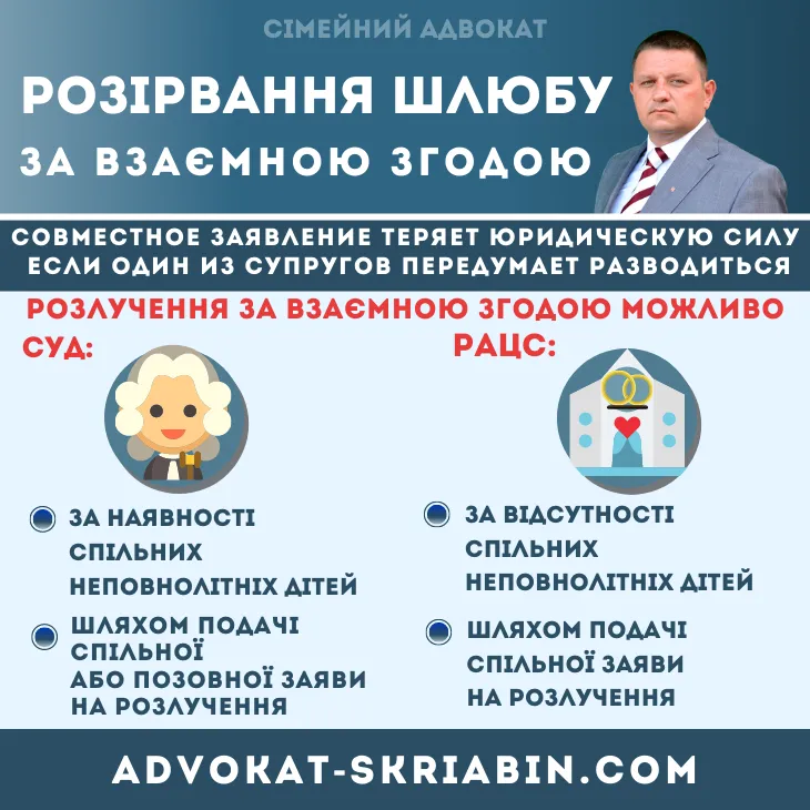 Розірвання шлюбу за взаємною згодою в Україні — порядок та допомога адвоката розірвання шлюбу за взаємною згодою подружжя в Україні