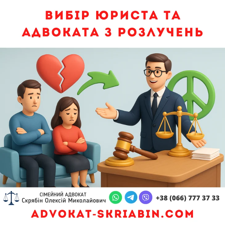 вибір юриста та адвоката з розлучень в Україні