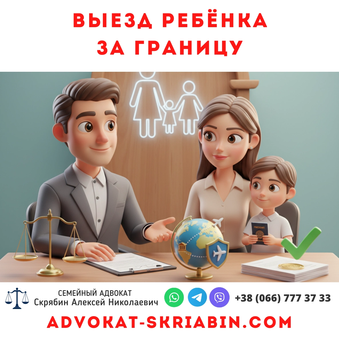 Выезд ребёнка за границу — адвокат Скрябин