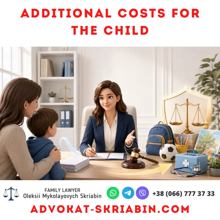 Additional costs for the child — legal assistance from a family lawyer