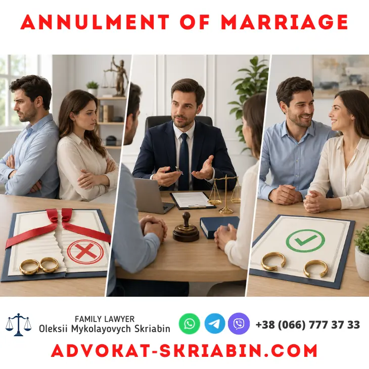 Annulment of marriage legal assistance by a family lawyer