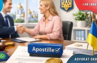 Apostille on documents in Ukraine with official papers, seal and legal consultation in modern office interior