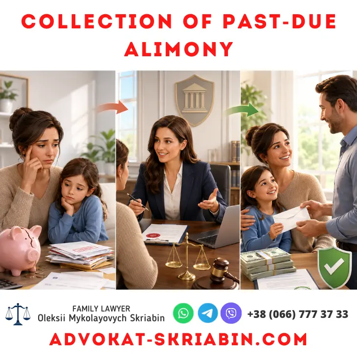 Collection of past-due alimony with lawyer help Collection of past-due alimony through legal assistance