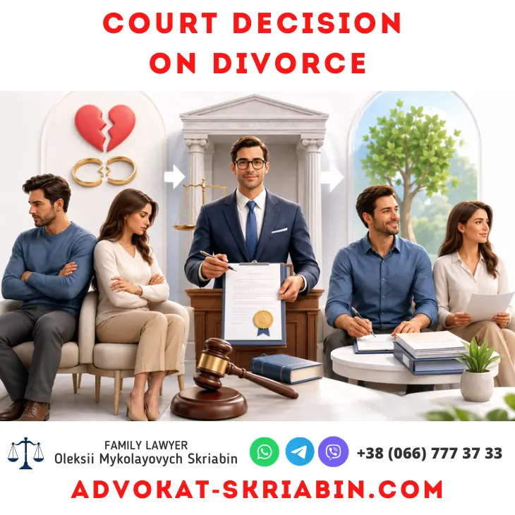 Court decision on divorce — legal assistance from a lawyer