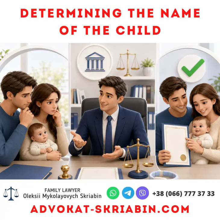 Determining the name of the child — legal help Determining the name of the child through legal consultation and family lawyer assistance