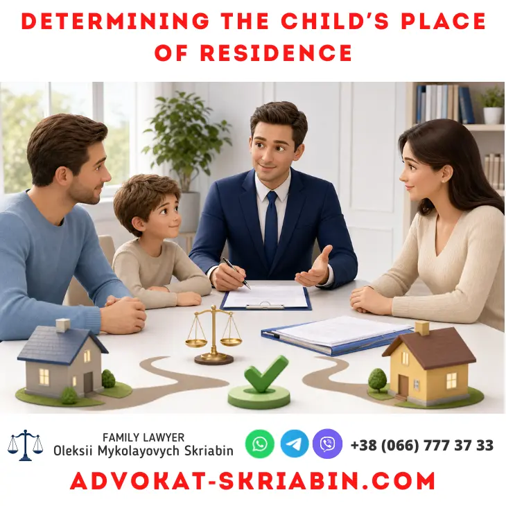 determining the child’s place of residence — legal assistance by a family lawyer