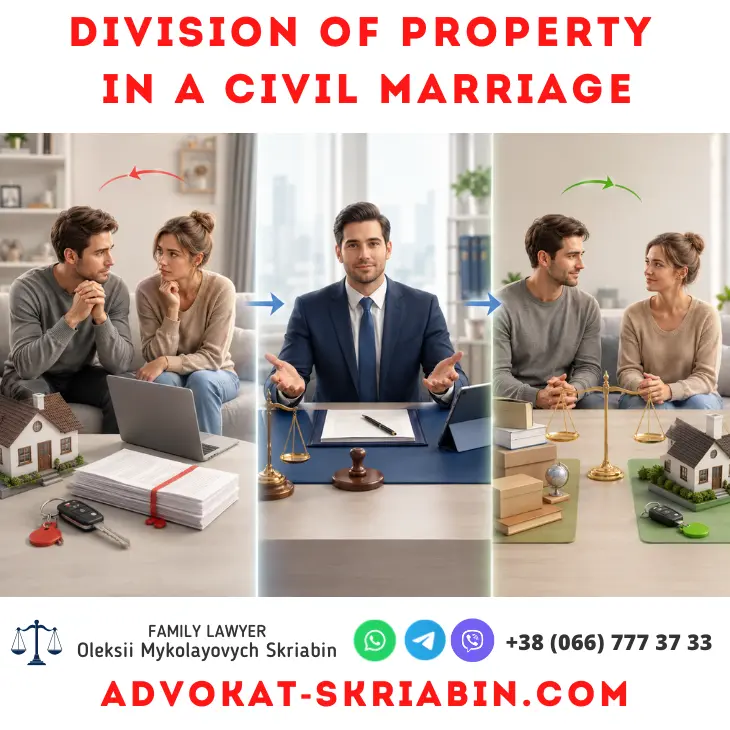 Division of property in a civil marriage with legal guidance and fair asset settlement