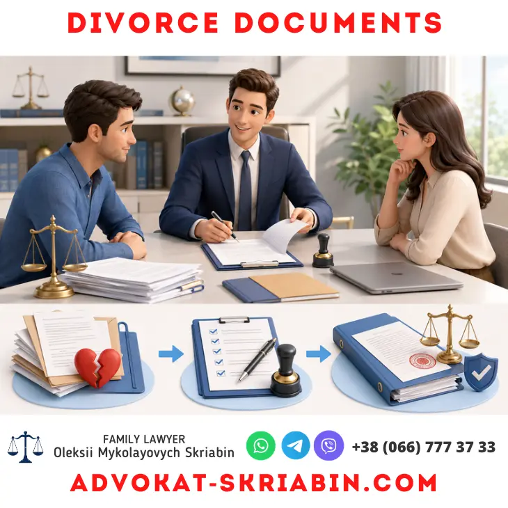 divorce documents in Ukraine with professional family lawyer assistance