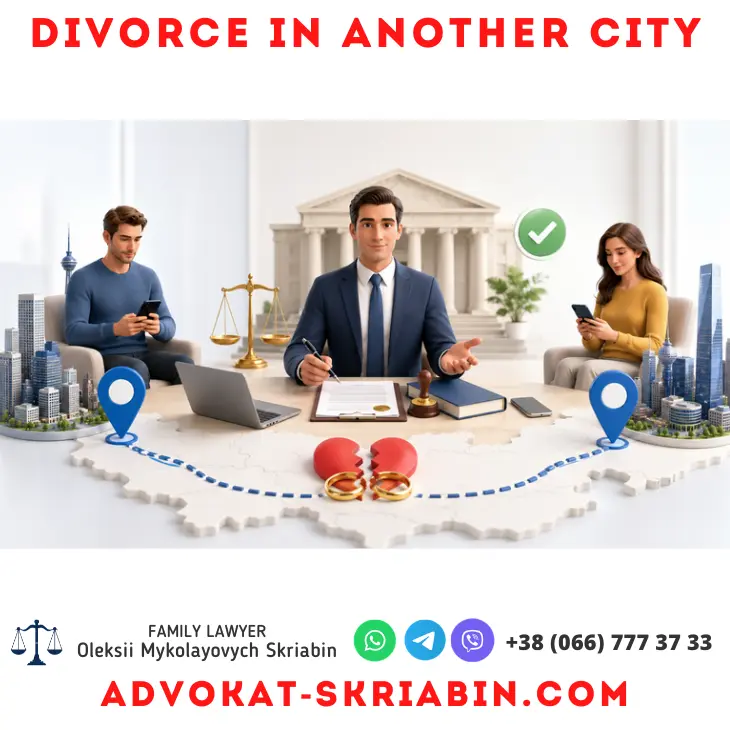 Divorce in another city with legal assistance from a lawyer
