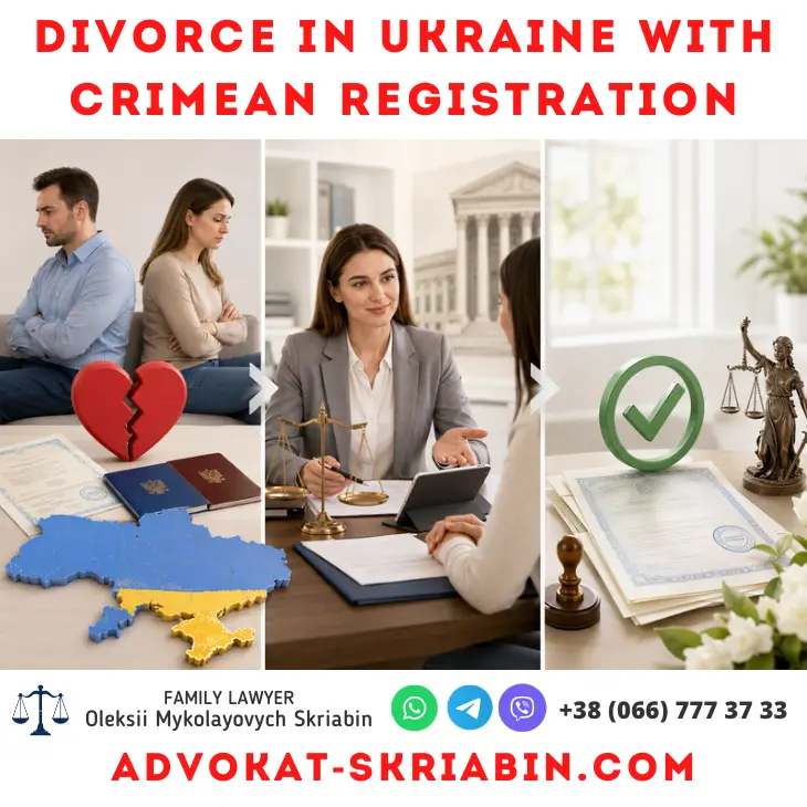 Divorce in Ukraine with Crimean registration legal assistance by a la