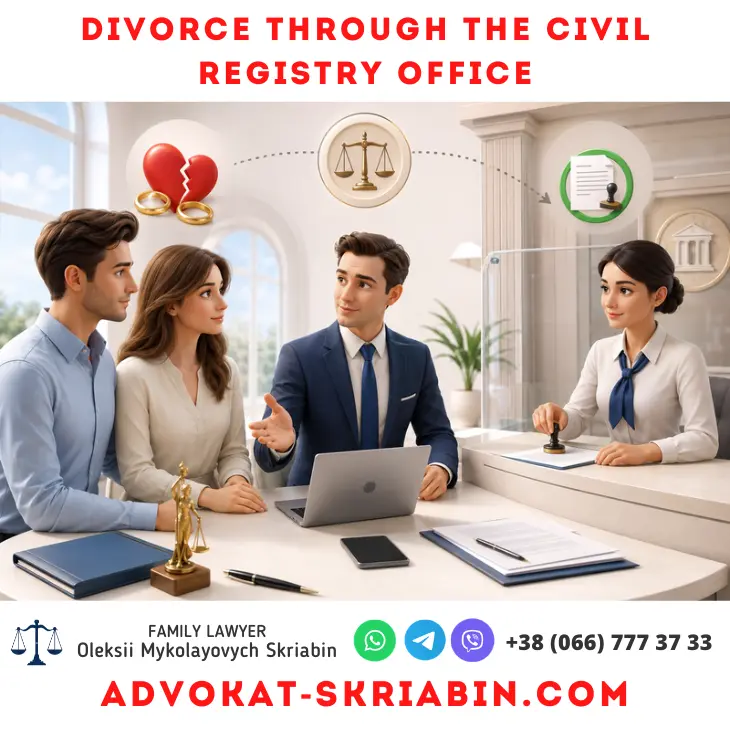Divorce through the civil registry office — legal assistance from a lawyer