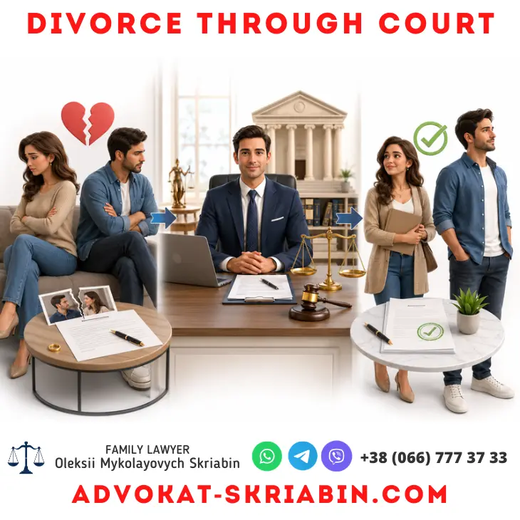 Divorce through court — legal assistance from a lawyer