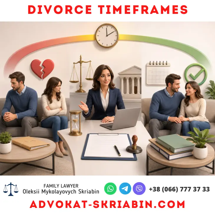 Divorce timeframes in Ukraine — legal guidance from a divorce lawyer