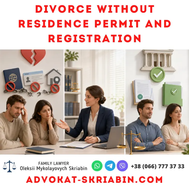 Divorce without residence permit and registration help Divorce without residence permit and registration — legal assistance from a divorce lawyer