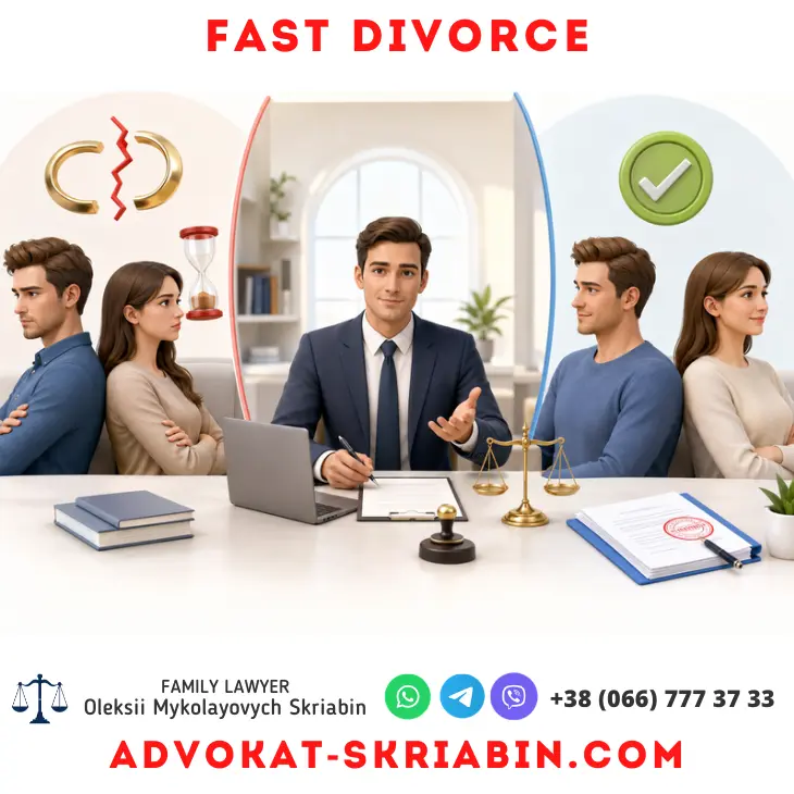 Fast divorce in Ukraine with legal assistance from an experienced family lawyer