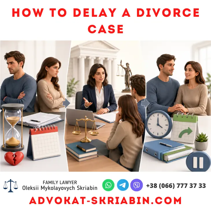 How to delay a divorce case with legal support from a divorce lawyer