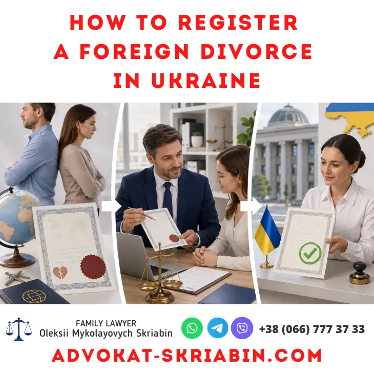 How to register a foreign divorce in Ukraine with legal assistance from a lawyer