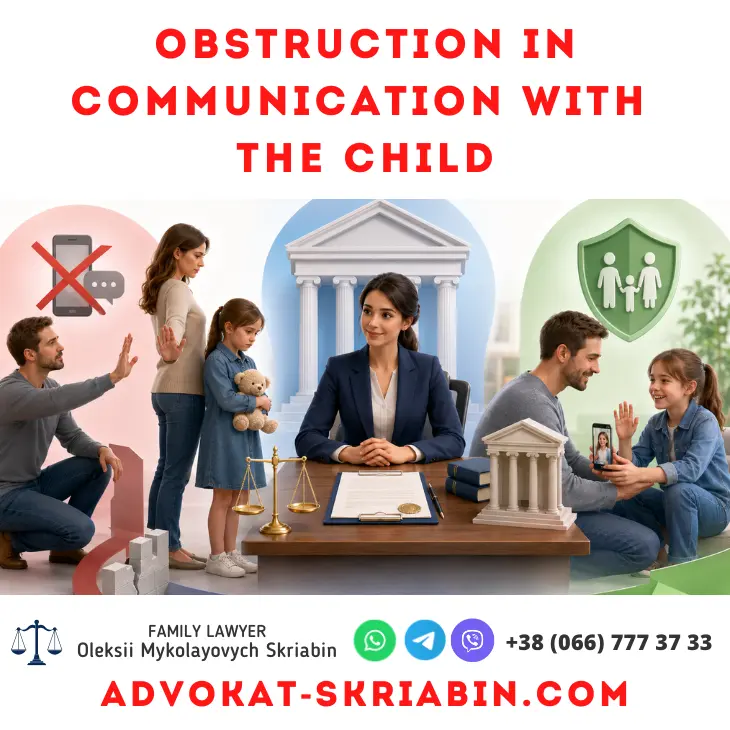 Obstruction in communication with the child — lawyer help Obstruction in communication with the child — legal assistance from a family lawyer