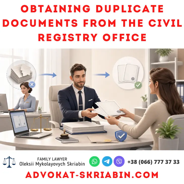 obtaining duplicate documents from the Civil Registry Office with legal assistance