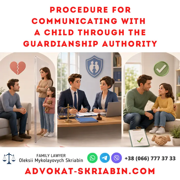 Procedure for communicating with a child through the guardianship authority — legal assistance from a family lawyer