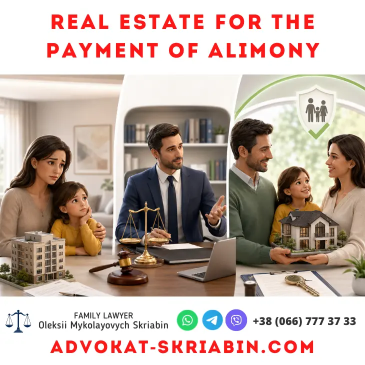 Real estate for the payment of alimony lawyer help Real estate for the payment of alimony legal assistance from a family lawyer
