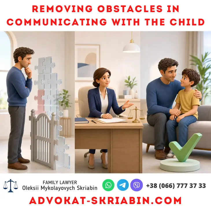 removing obstacles in communicating with the child legal help