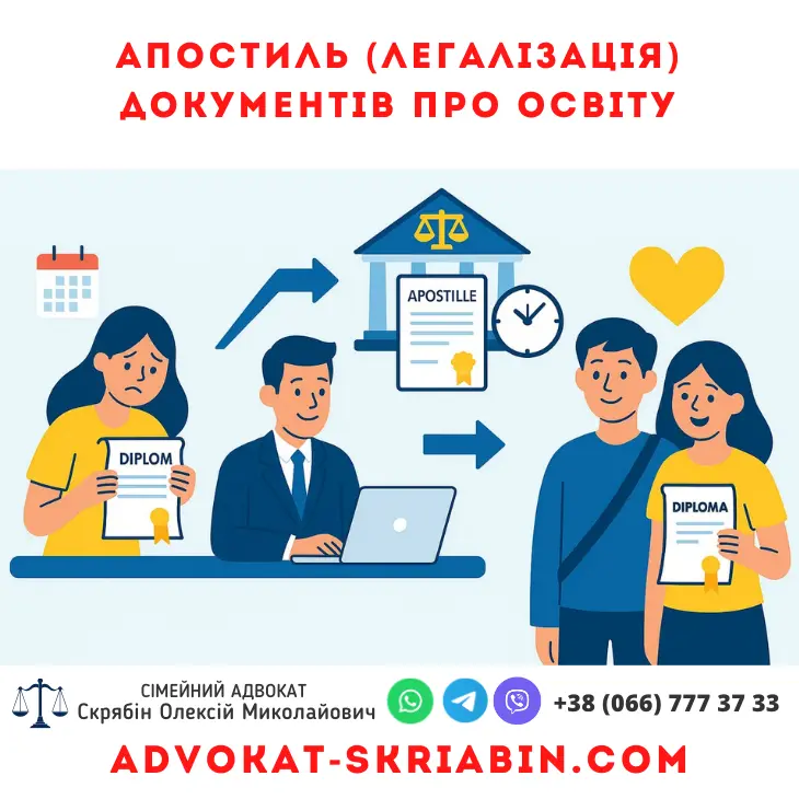 апостиль (легалізація) документів про освіту