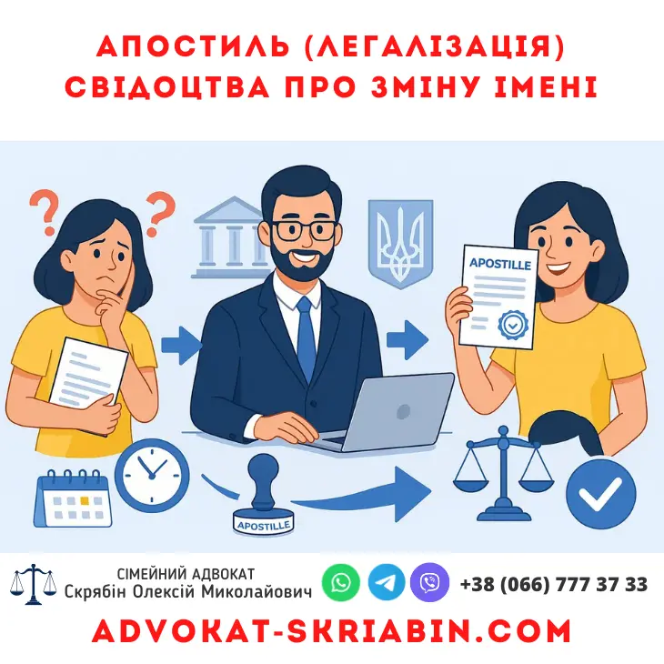 апостиль свідоцтва про зміну імені в Україні