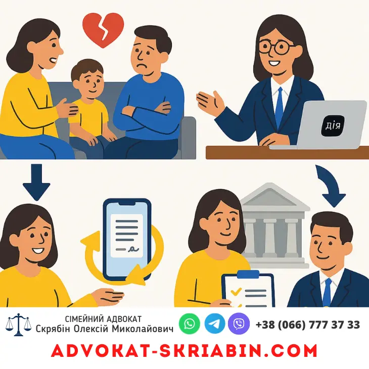 інфографіка як подати на розлучення через Дію