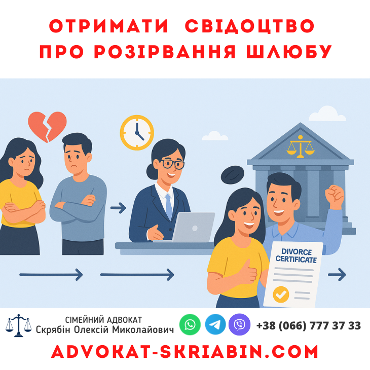 отримати свідоцтво про розірвання шлюбу