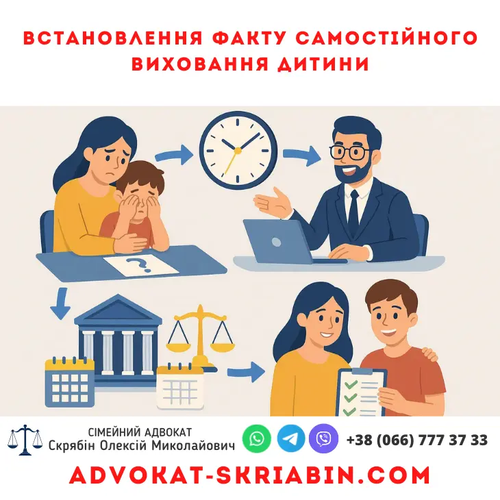 Встановлення факту самостійного виховання дитини з адвокатом встановлення факту самостійного виховання дитини