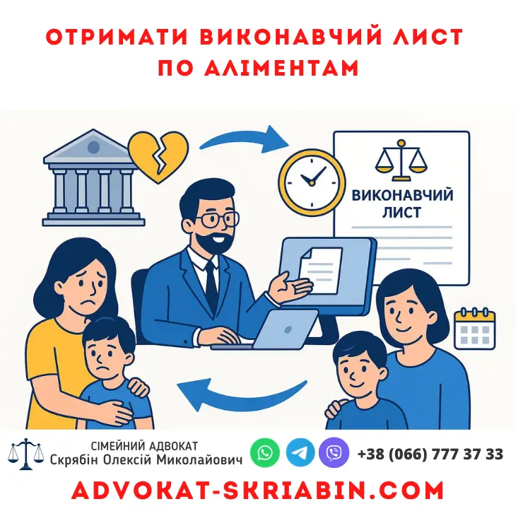 отримати виконавчий лист по аліментах в Україні