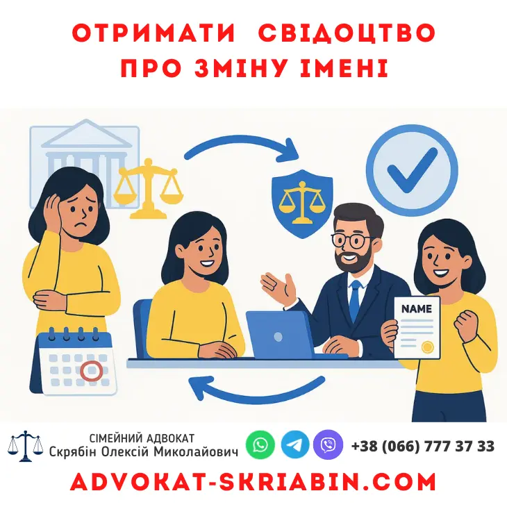 отримати свідоцтво про зміну імені