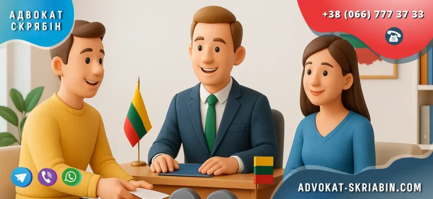 Розлучення у Литві для українців — консультація адвоката у світлому литовському офісі без тексту на зображенні