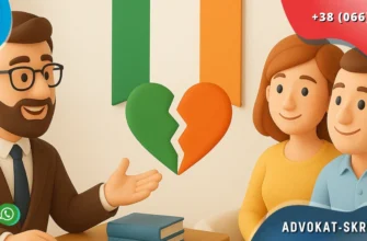 Розлучення в Ірландії для українців у світлому інтер’єрі з прапором Ірландії та символічним серцем