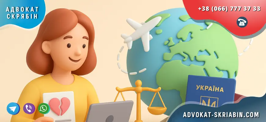 Розлучення з особою, яка перебуває за кордоном — дистанційна допомога адвоката Скрябіна