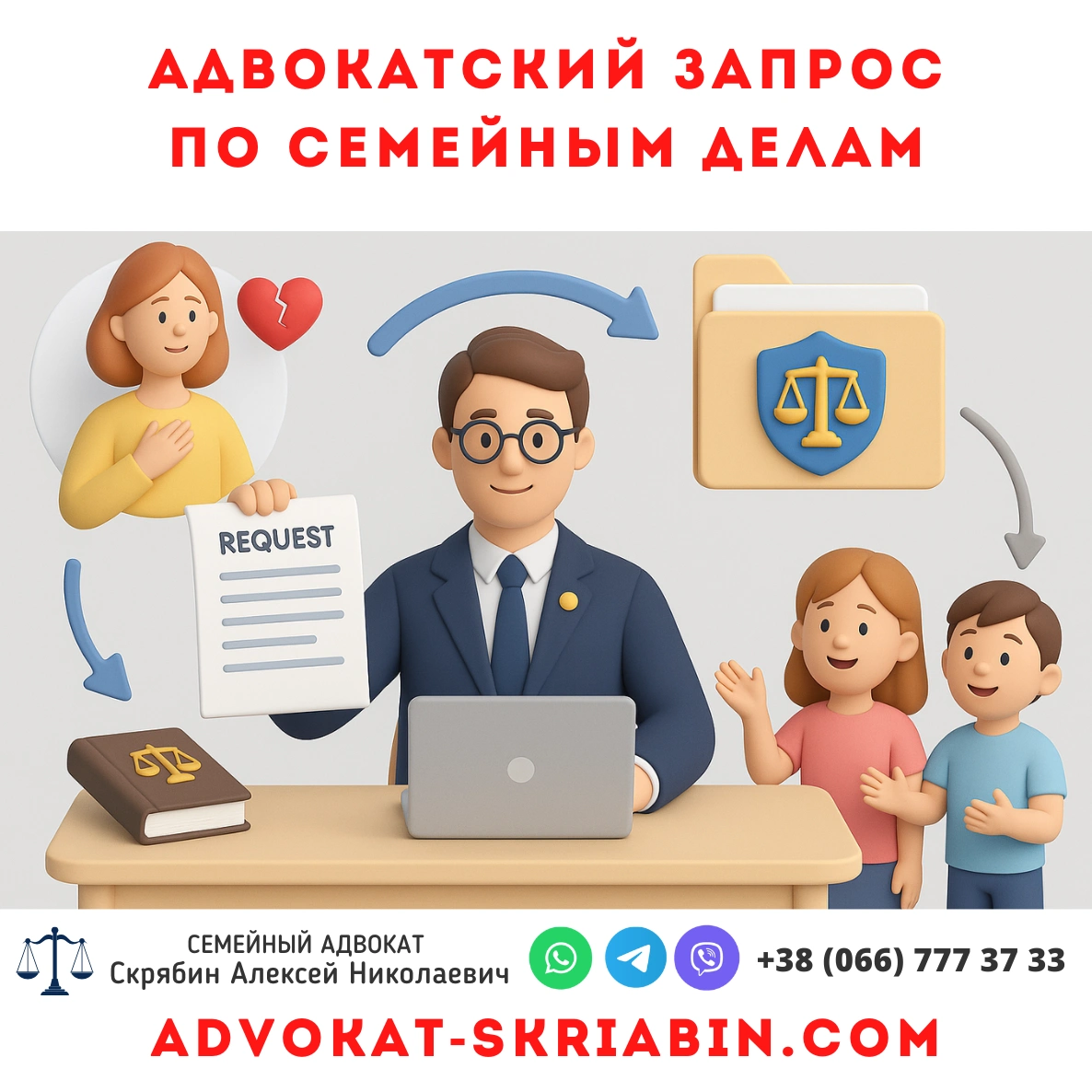Адвокатский запрос по семейным делам в Украине