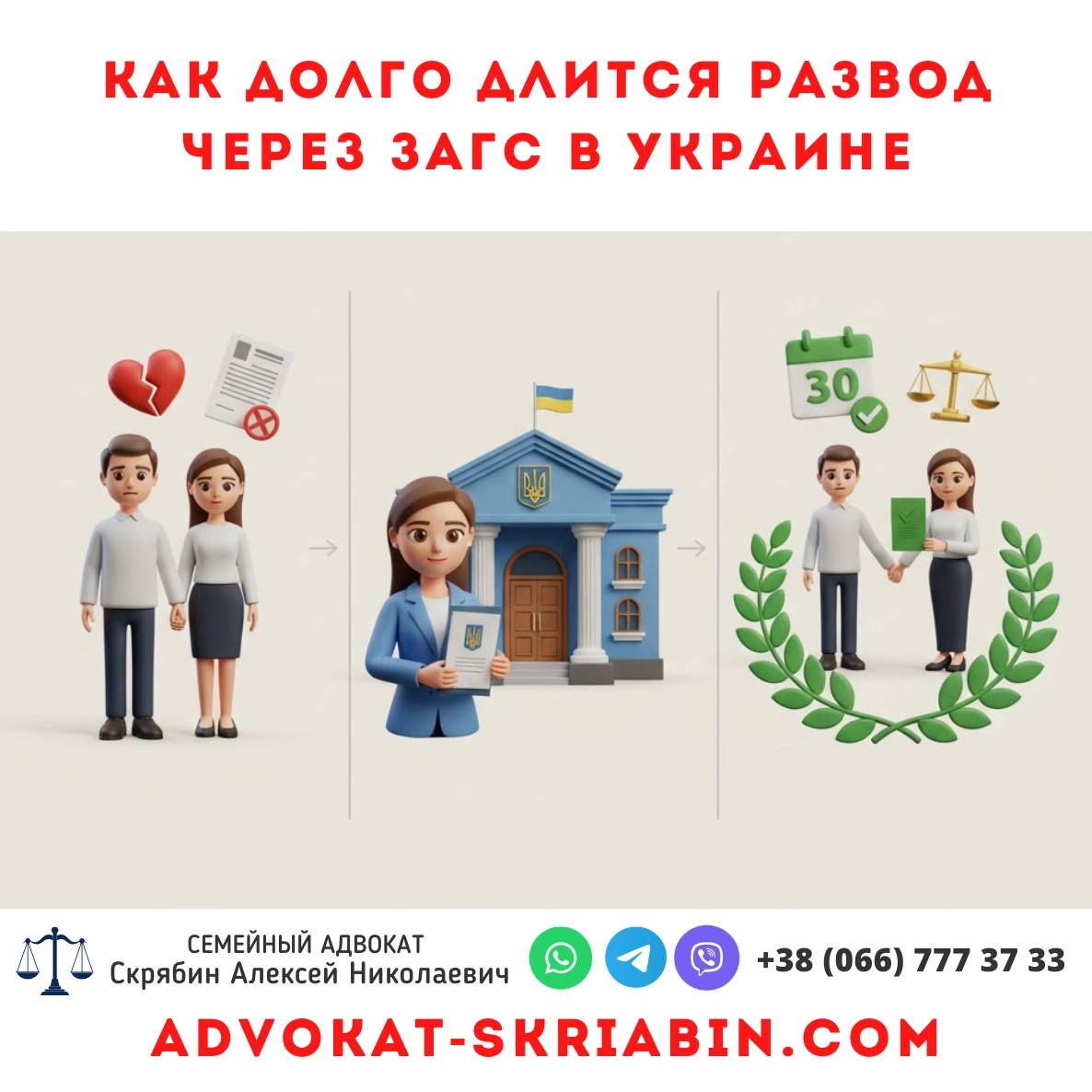 Развод через ЗАГС в Украине сроки расторжения брака
