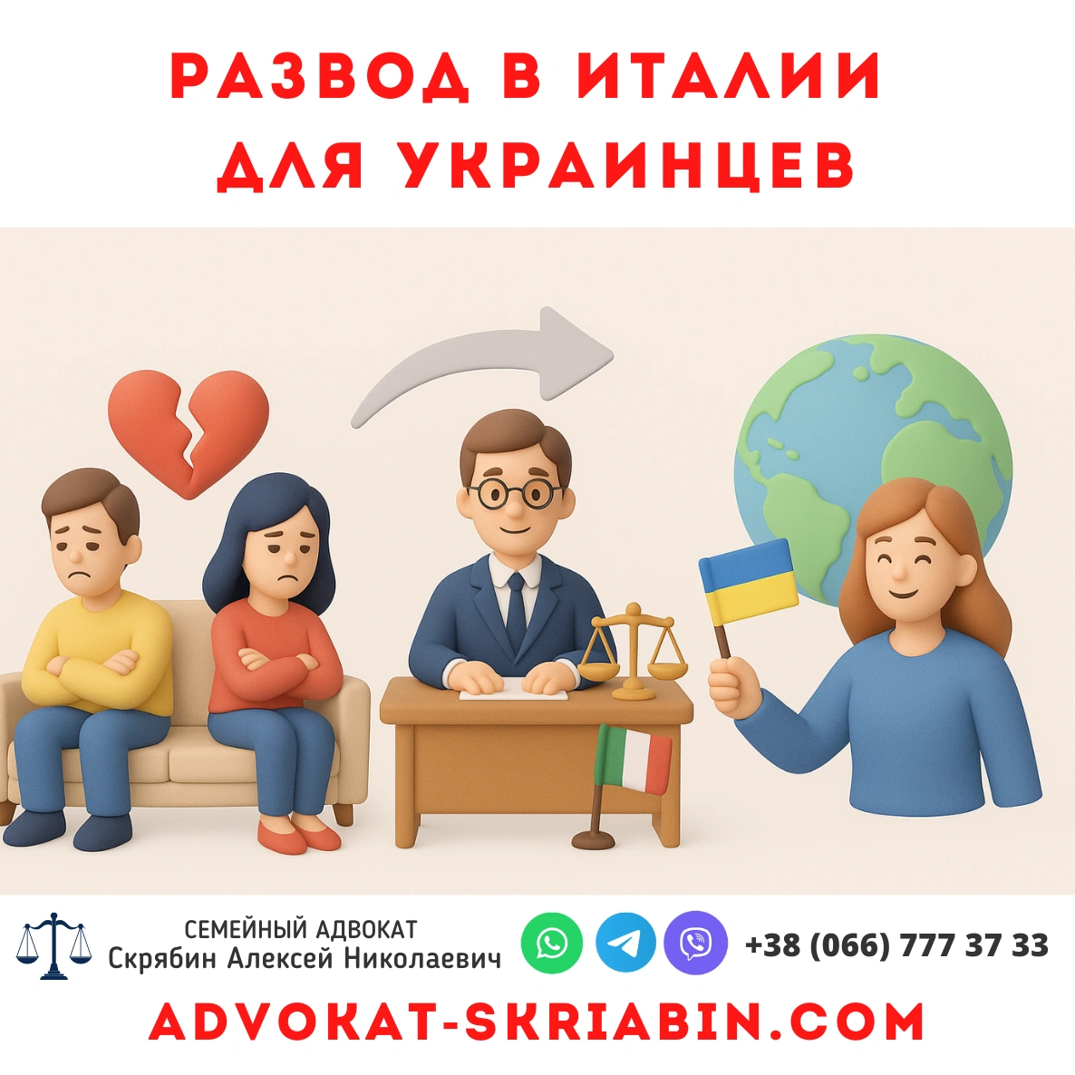 Процесс развода в Италии для украинцев через адвоката