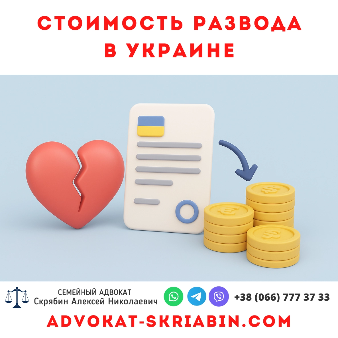 Стоимость развода в Украине — визуализация расходов на развод
