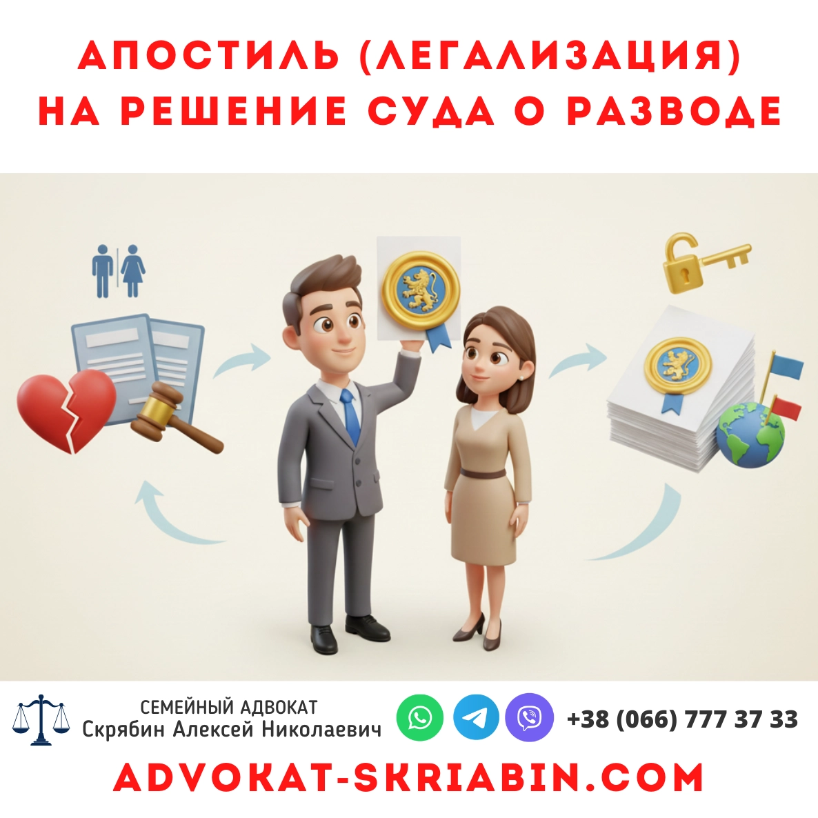 Апостиль на решение суда о разводе — легализация документов для использования за границей