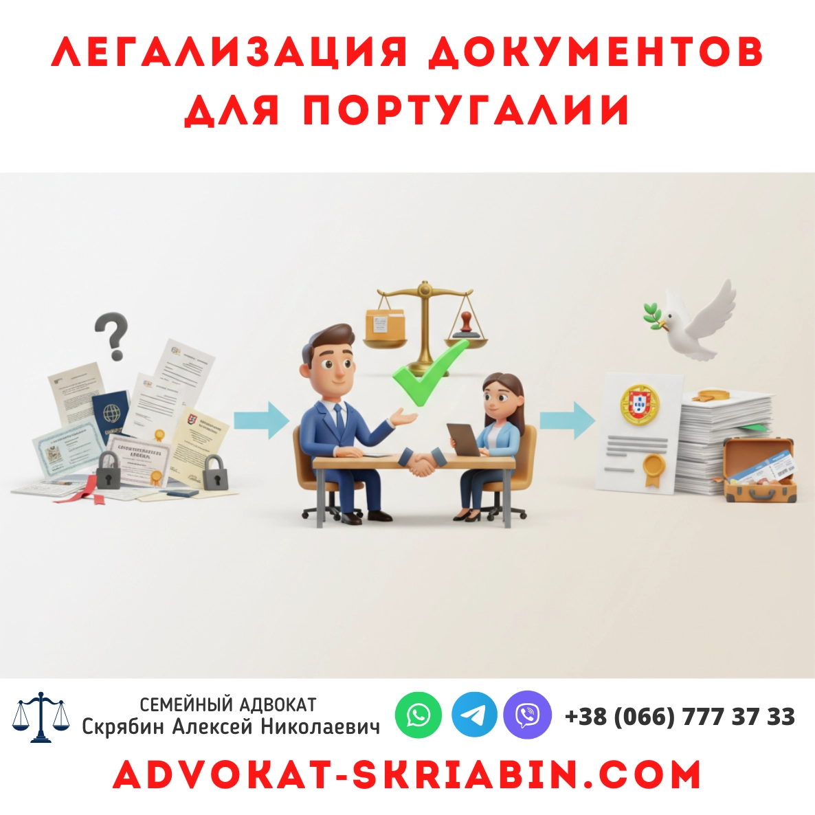 Легализация документов для Португалии — помощь адвоката в Украине