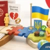Recognition in Ukraine of a foreign court decision on divorce with court symbols, international documents and positive couple in modern legal interior