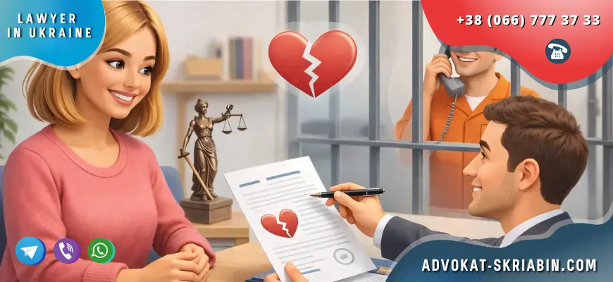 Divorce from a person in places of detention in Ukraine with legal support