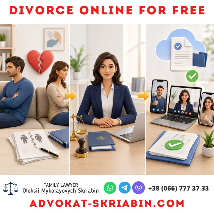 Divorce online for free — lawyer assistance Divorce online for free with legal assistance from a lawyer