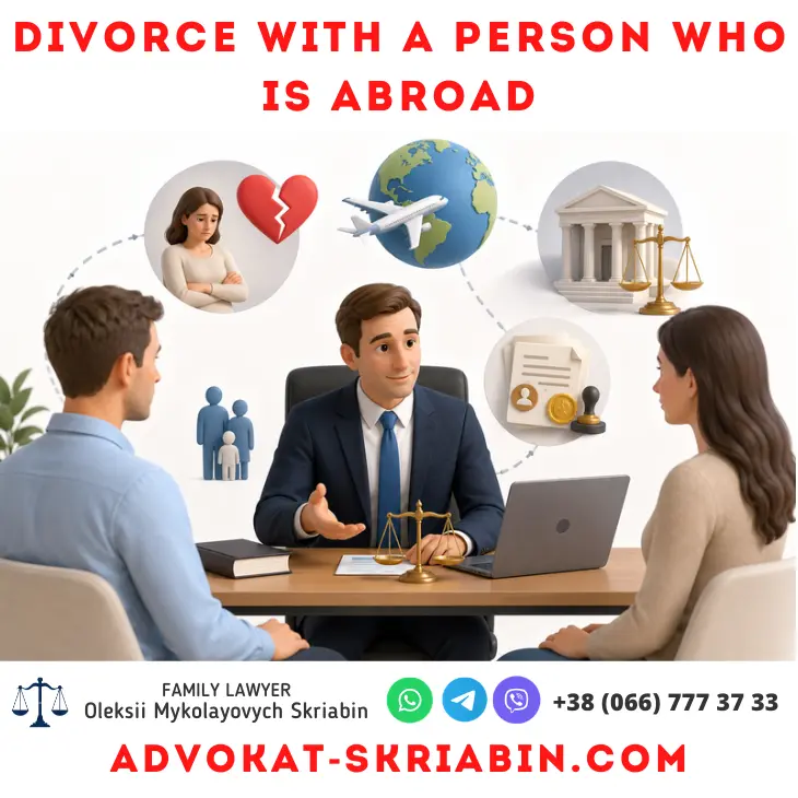 Divorce with a person who is abroad — legal assistance from a lawyer in Ukraine