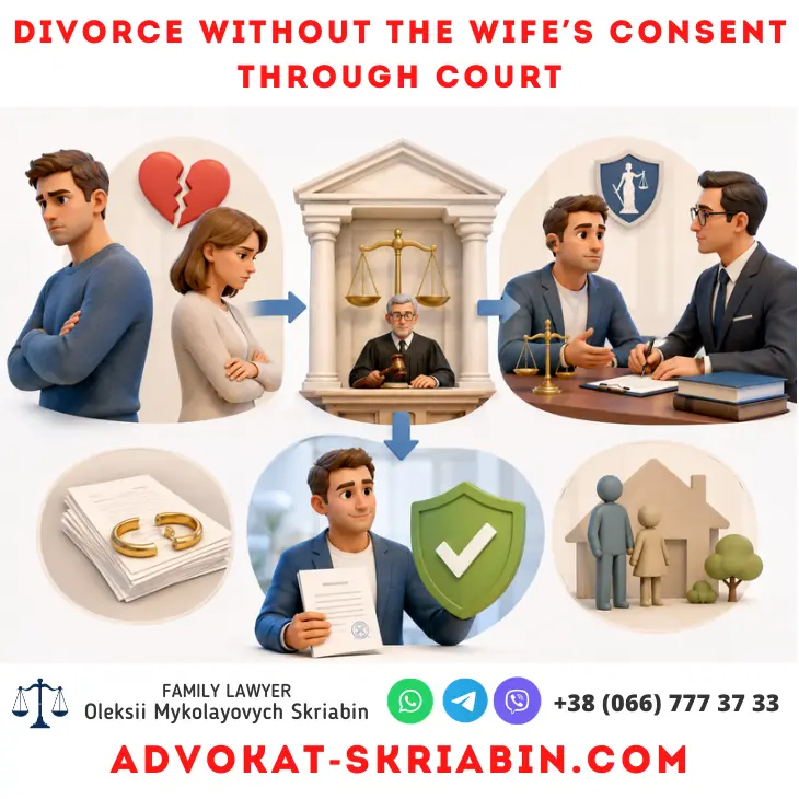 Divorce without the wife’s consent through court — legal help from an attorney
