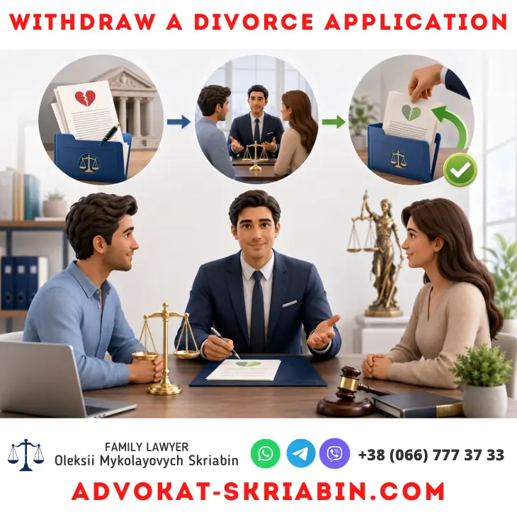 withdraw a divorce application in Ukraine with legal assistance