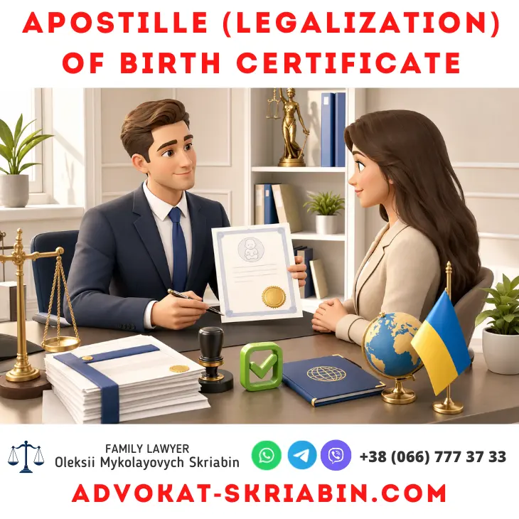 Apostille of a birth certificate in Ukraine for use abroad